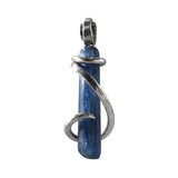 Kyanite Crystal Blue Polished Hand Wrapped Stone Pendant