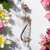 Clear Quartz Crystal Pendant Hand-wrapped in Copper