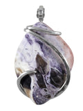 Tiffany Stone Handmade Pendant Wrapped in Silver