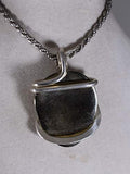 Apache Gold Chalcopyrite  Stone Handmade Pendant Wrapped in Silver