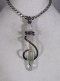 Clear Quartz/Cloride Crystal Point Hand Wrapped in Niobium Wire