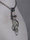 Clear Quartz/Cloride Crystal Point Hand Wrapped in Niobium Wire