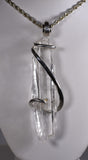 Clear Quartz Crystal Double Terminated Point Hand Wrapped in Sterling Silver Wire