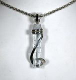 Aquamarine Crystal Stone Pendant Hand Wrapped in Silver